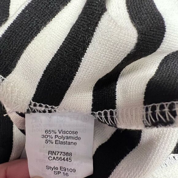 NWOT Madewell White Black Stripe Sleeveless Fitted Flare Dress ladies XS - Picture 7 of 7